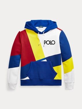 Polo by Ralph Lauren Colorblock Logo Hoodie in Blue, Red, Yellow, White